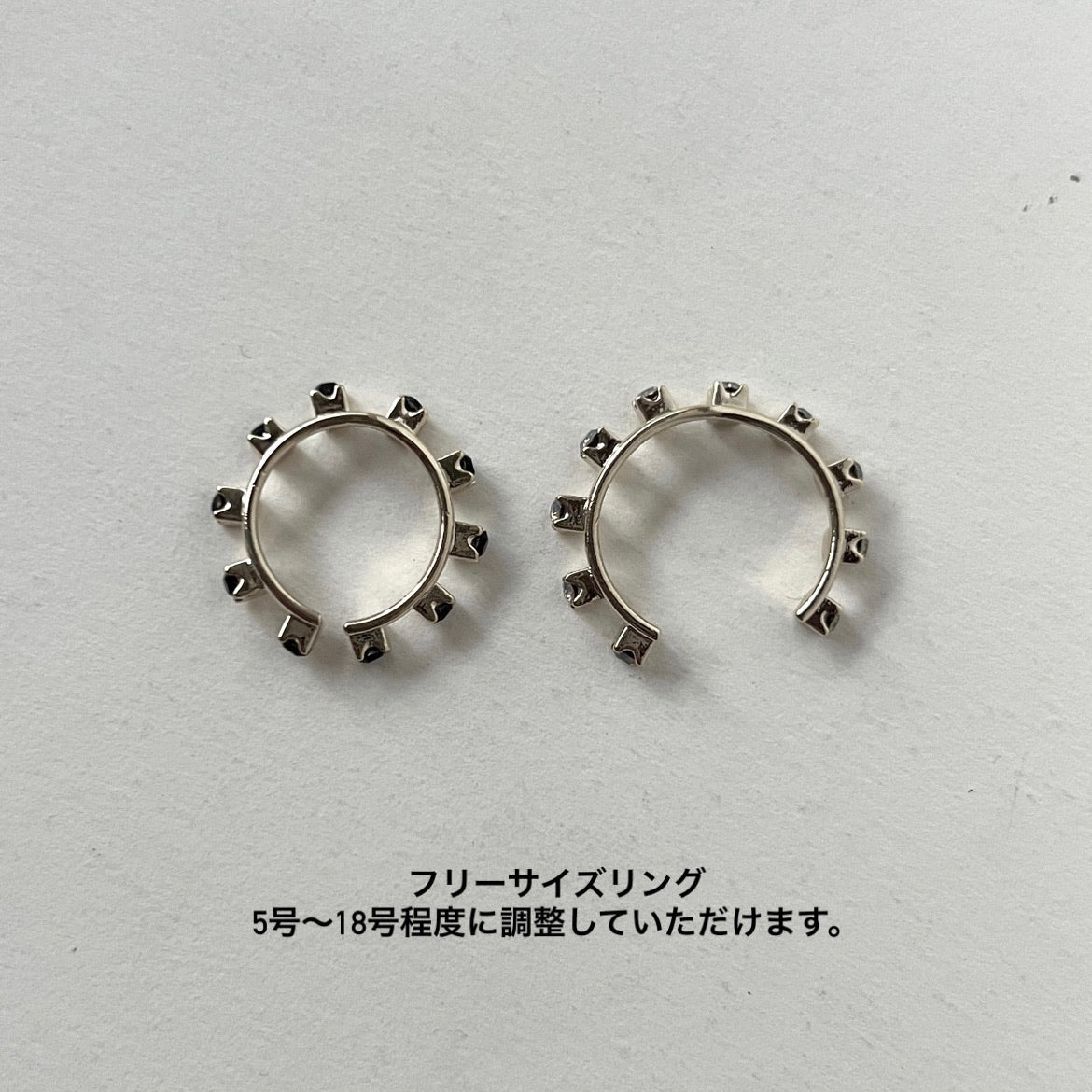 01. [ opal ] gem TEN stones silver [ free size ]