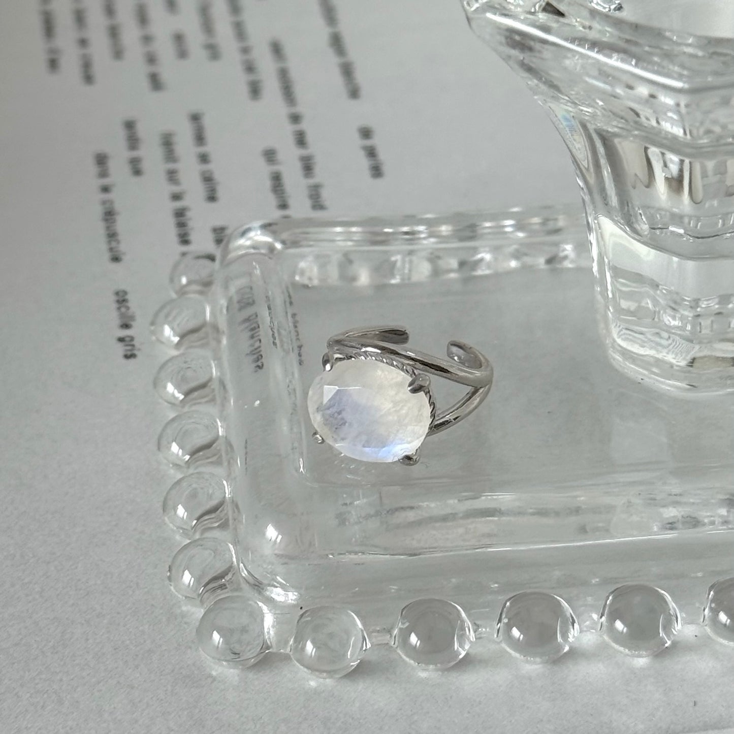 [ rainbow moon stone ] reine pinky silver