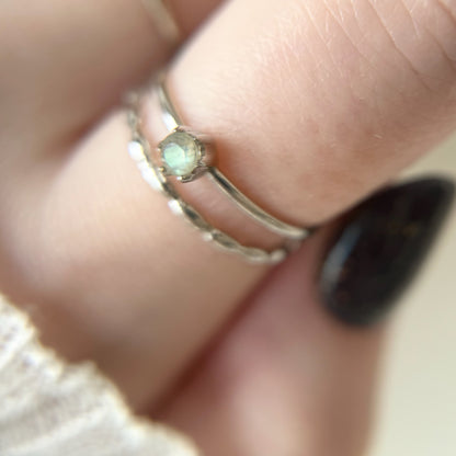 [ labradorite ] double chain silver [ free size ]