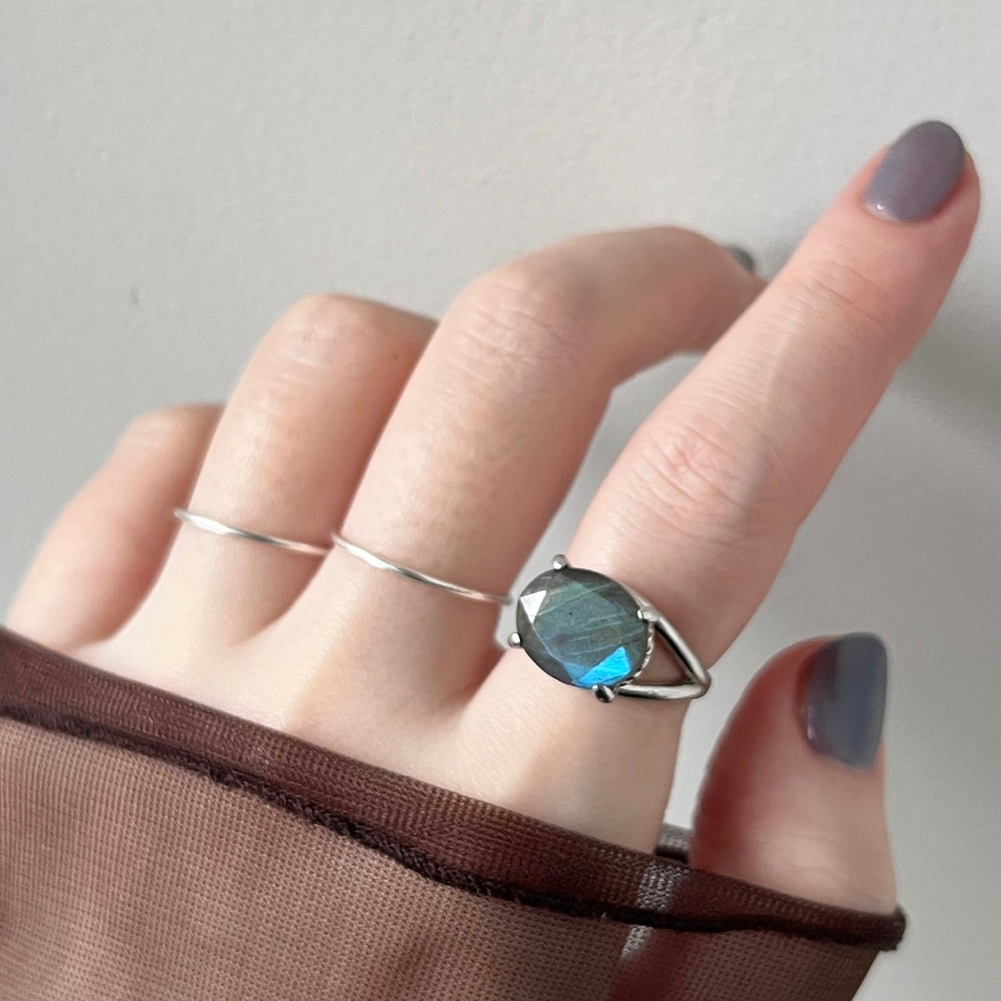 [ labradorite ] reine pinky silver