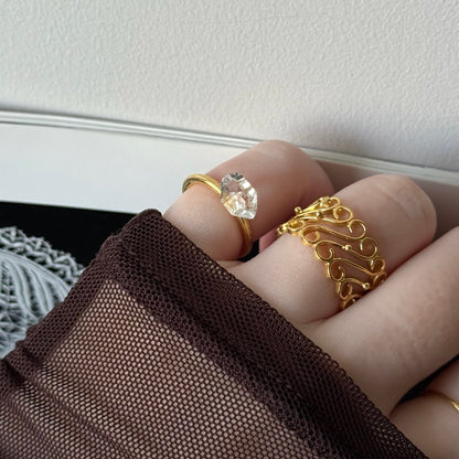 [ herkimer diamond ] churros gold