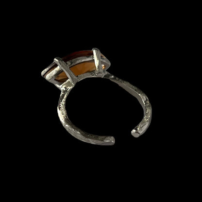 [ brown ] gem MARQUISE silver [ free size ]