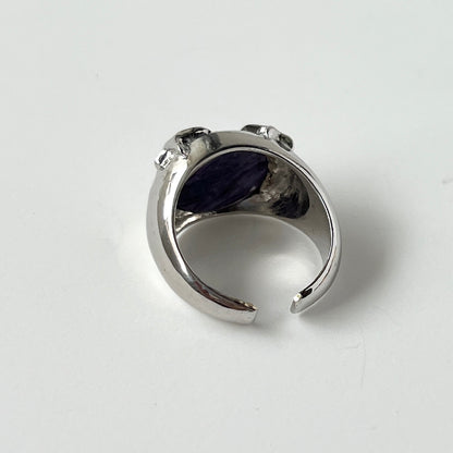 [ charoite ] twinkle ring silver