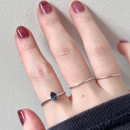 [ london blue topaz ] dorp faceted cut ring  silver [ free size ]