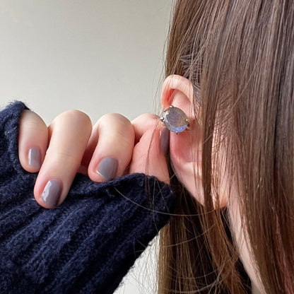 [ labradorite ] GEM ear cuff gold