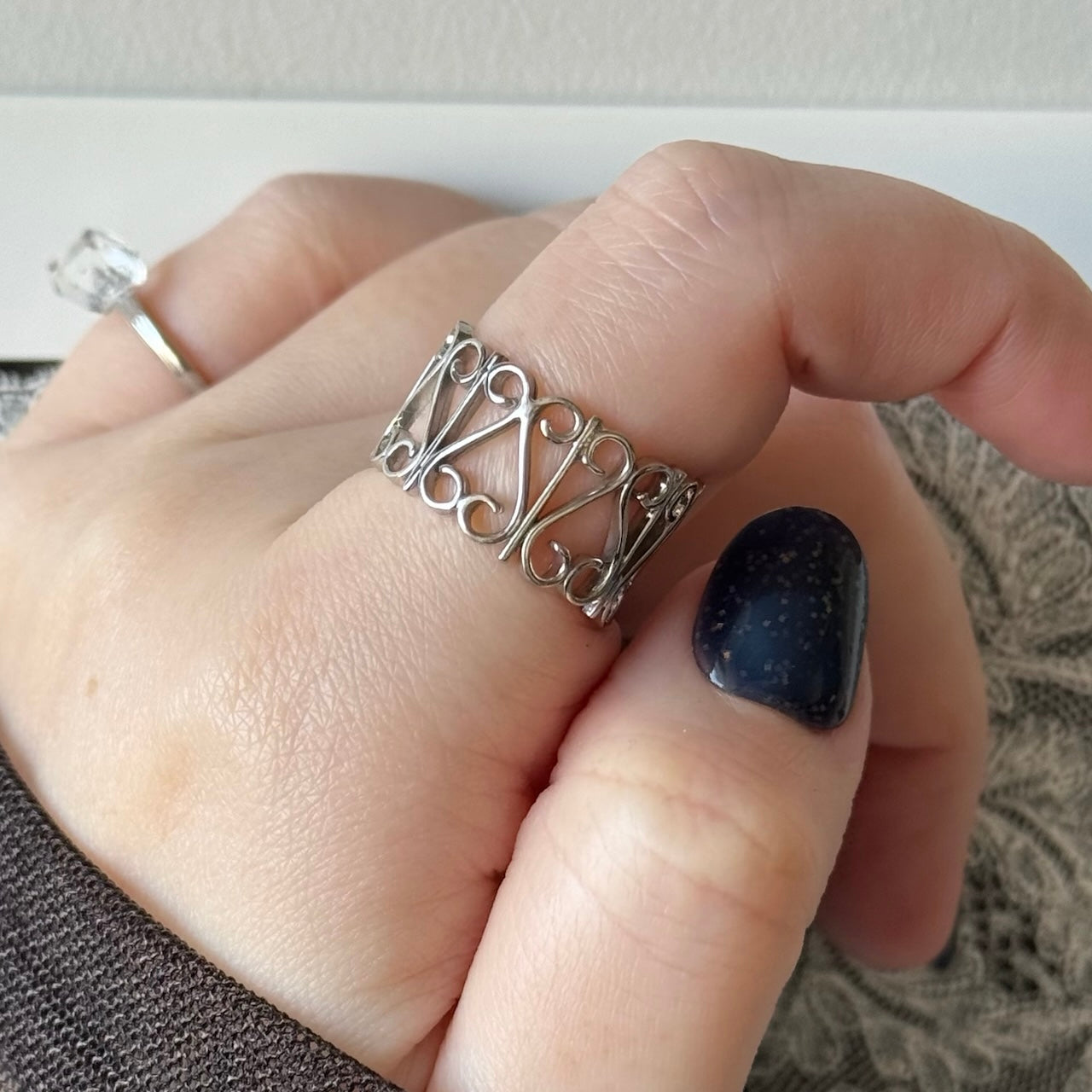 [ silver ] garden heart [ free size ]