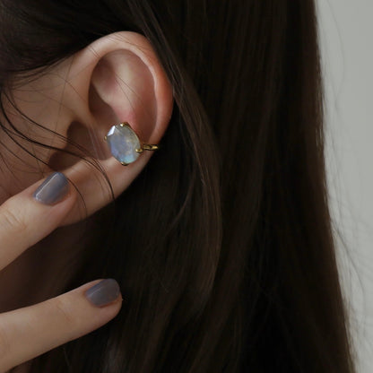 [ labradorite ] GEM ear cuff silver