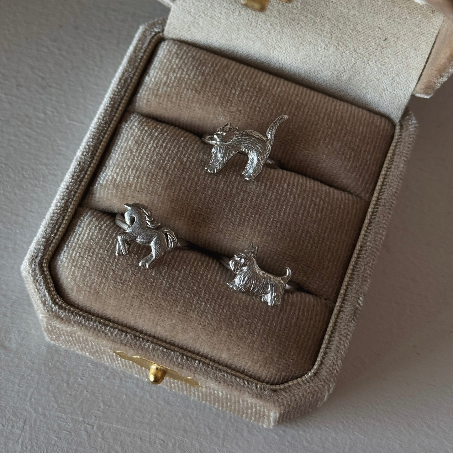 [ silver ] terrier pinky [ free size ]