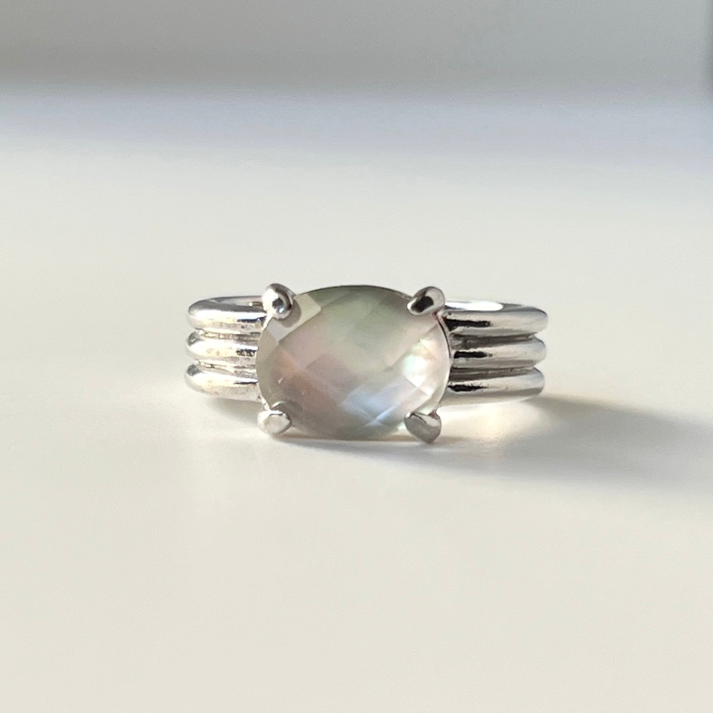 [ black shell (multi-faceted) ] trois silver