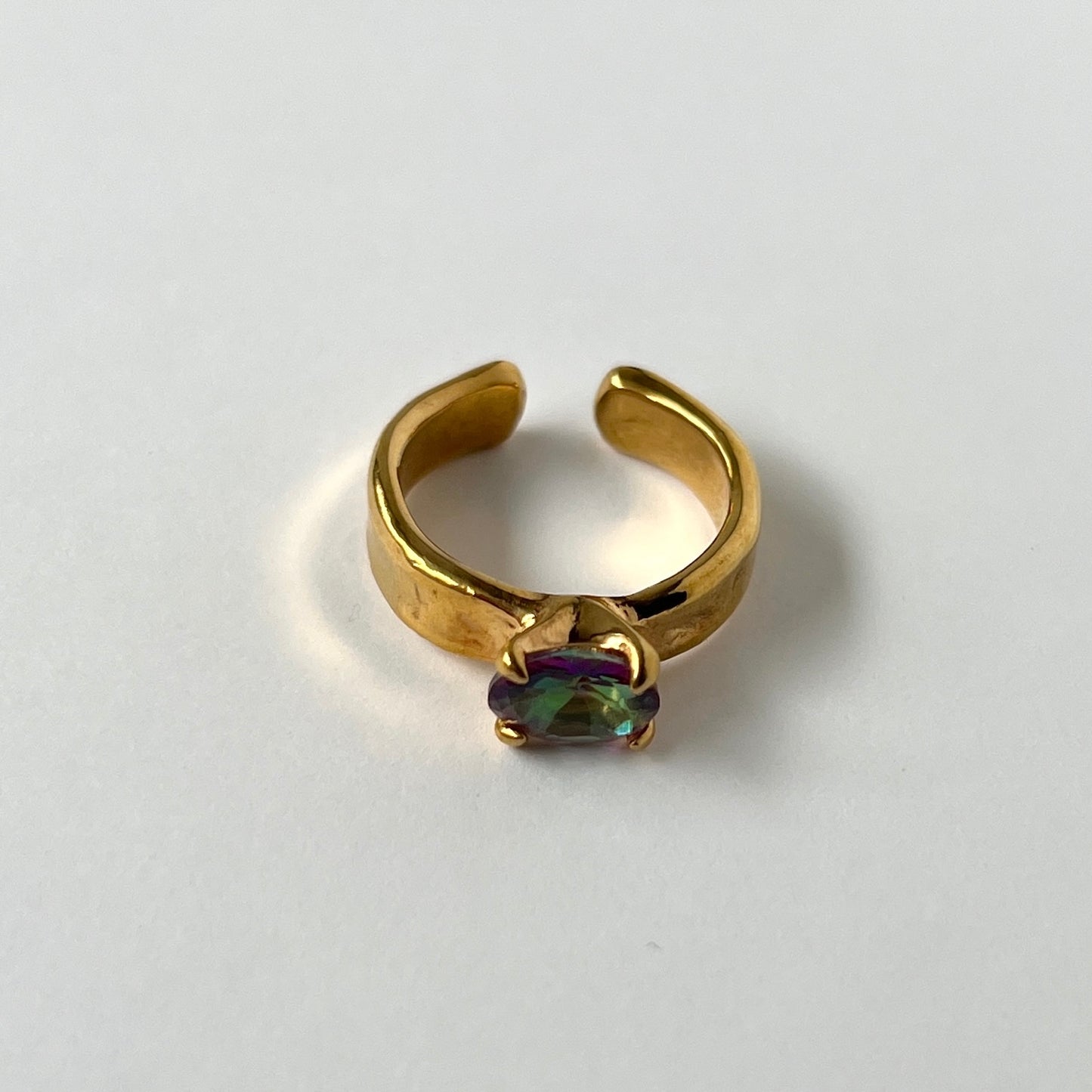 [ mystic quartz ] um gold ring [ free size ]