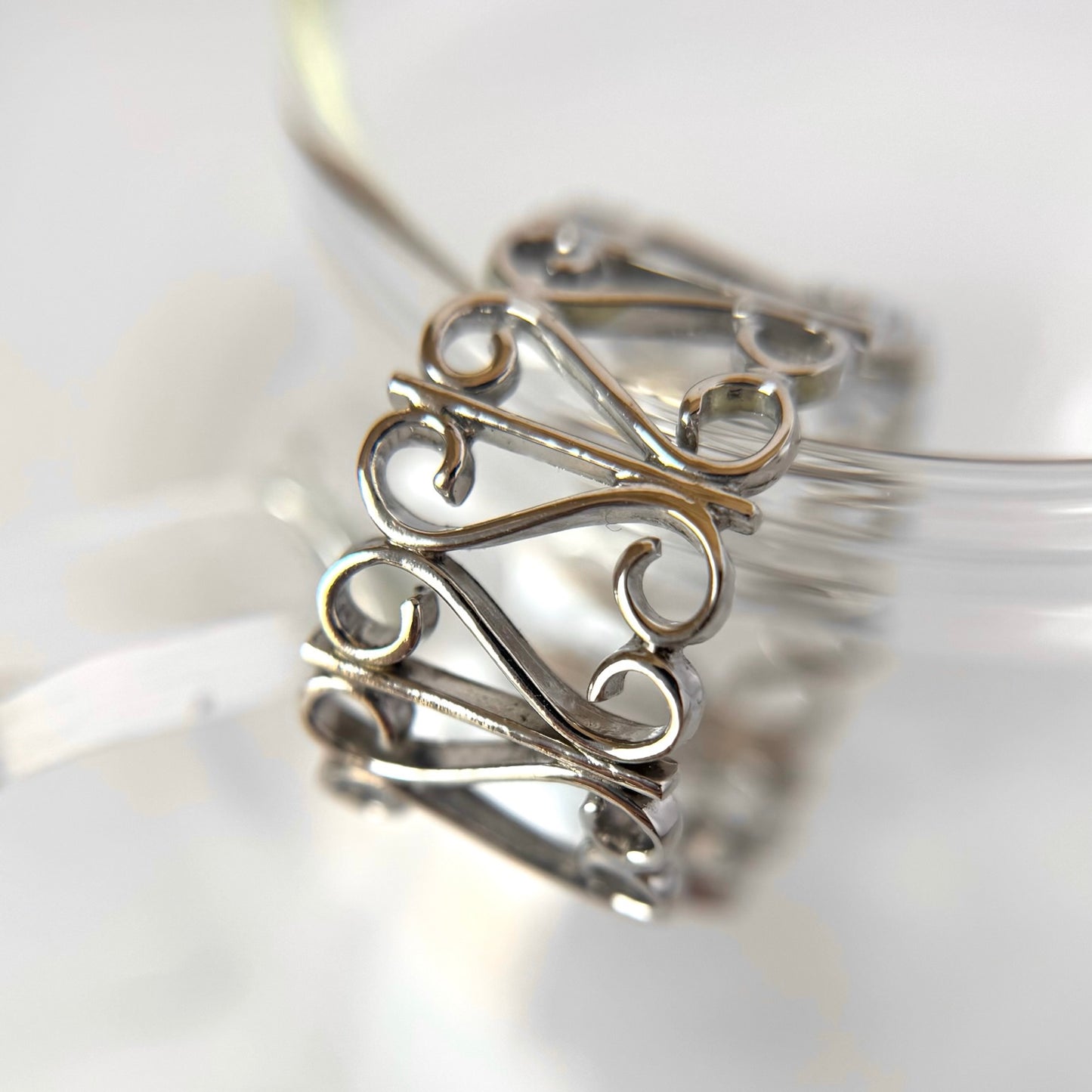 [ silver ] garden heart [ free size ]