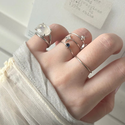 [ rainbow moon stone ] reine pinky silver