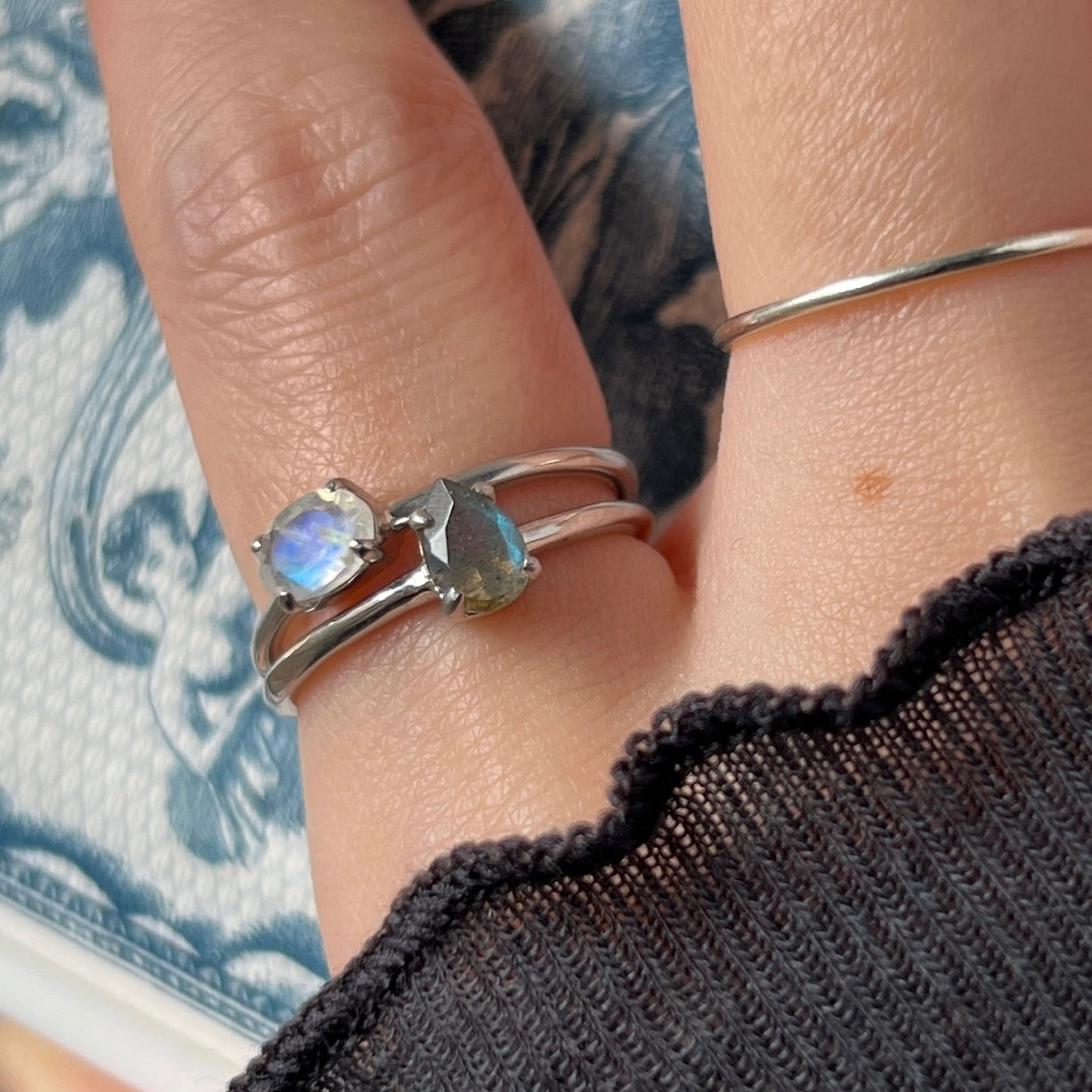 【 recommended set 】oval & drop silver