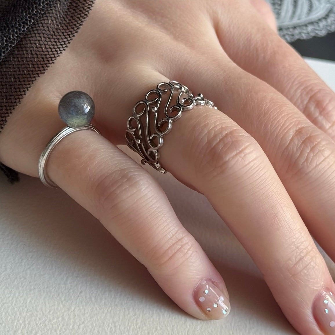 [ labradorite ] churros silver