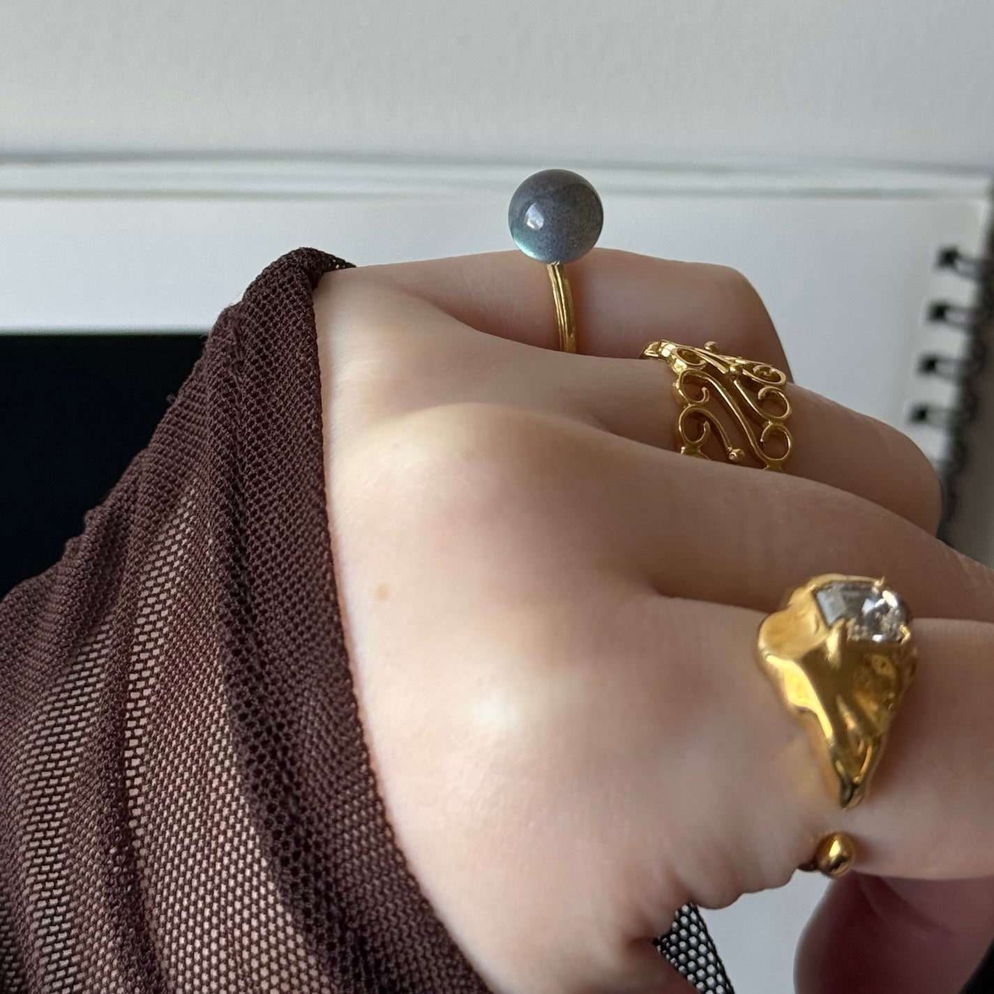 [ labradorite ] churros gold