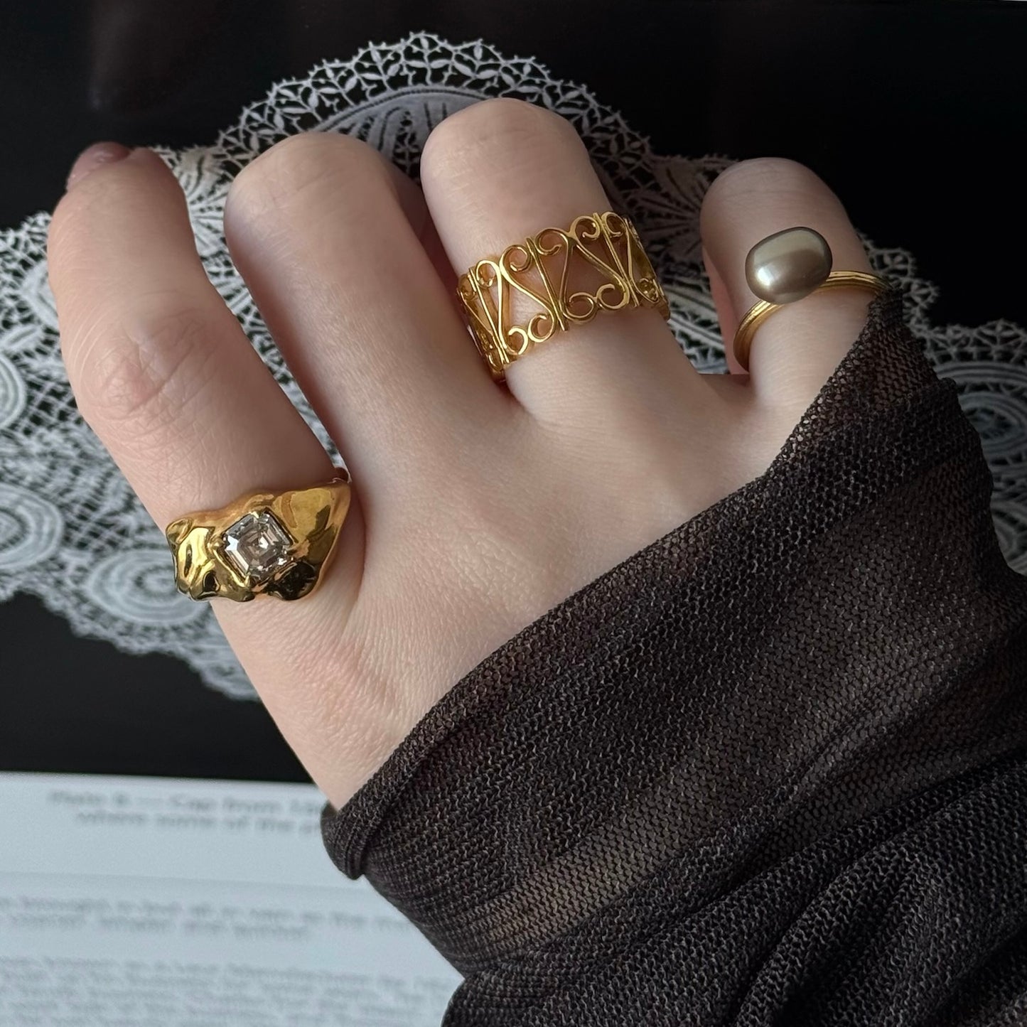 [ gold ] garden heart [ free size ]