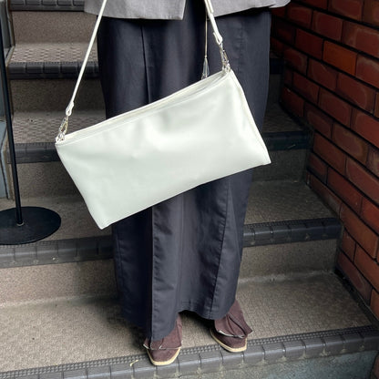 【IVORY】2way suede shoulder tote bag