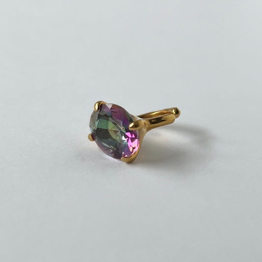 [ mystic quartz ] GEM ear cuff gold [ free size ]