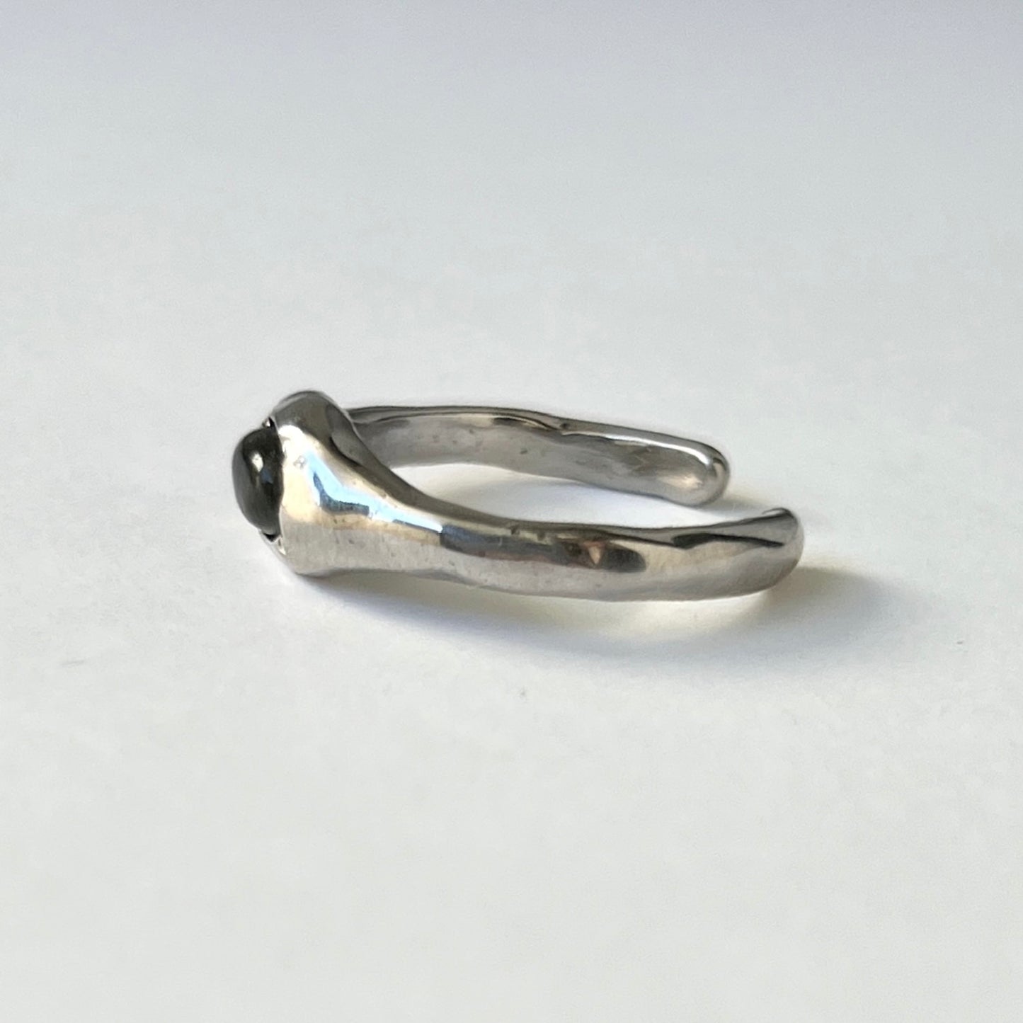 [ blue labradorite ] pebble silver [ free size ]