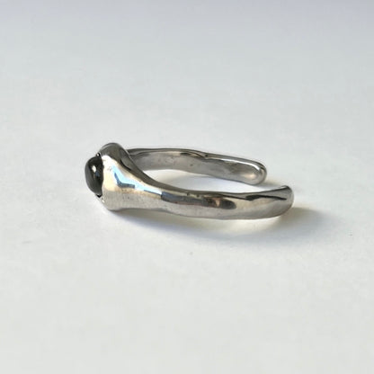 [ blue labradorite ] pebble silver [ free size ]