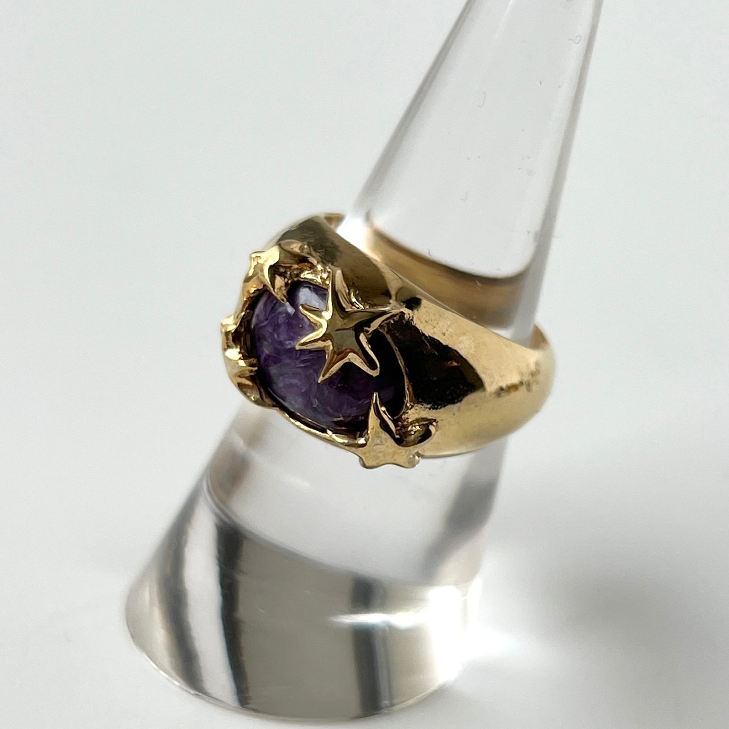 [ charoite ] twinkle ring gold