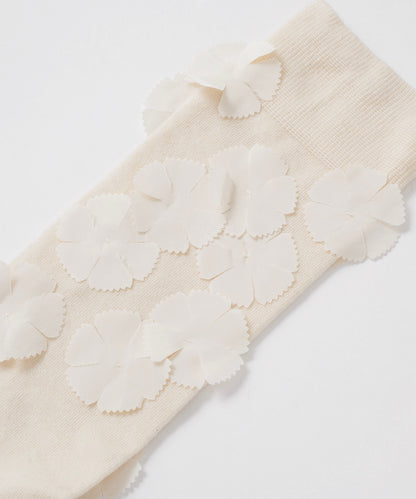 【IVORY】flower motif socks