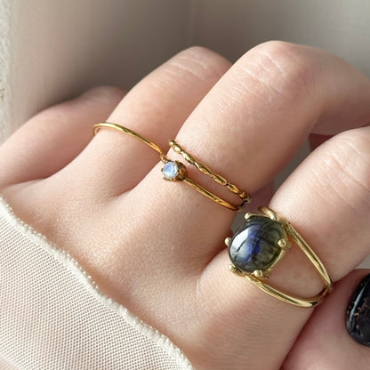 [ labradorite ] double chain gold