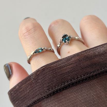 [ london blue topaz ] polar star silver