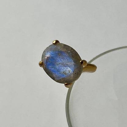 [ labradorite ] GEM ear cuff gold