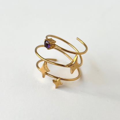 [ amethyst ] procyon gold [ free size ]