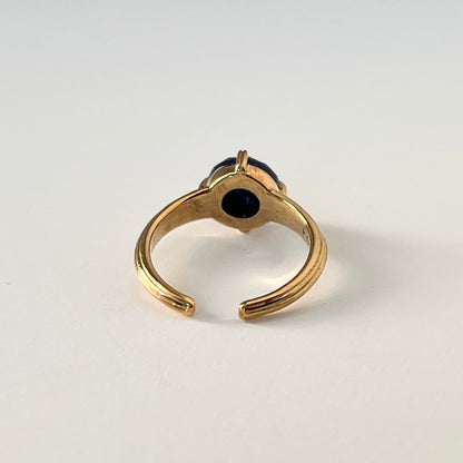 [ blue gold stone (multi-faceted) ] croissant gold