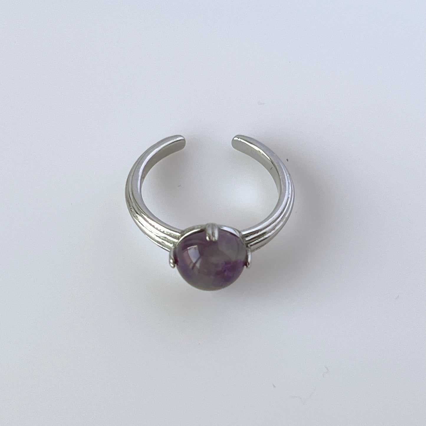 [ vine amethyst ] croissant silver