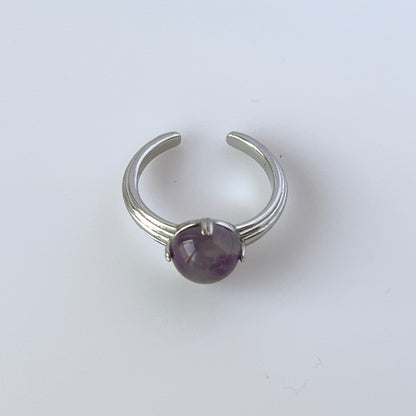 [ vine amethyst ] croissant silver
