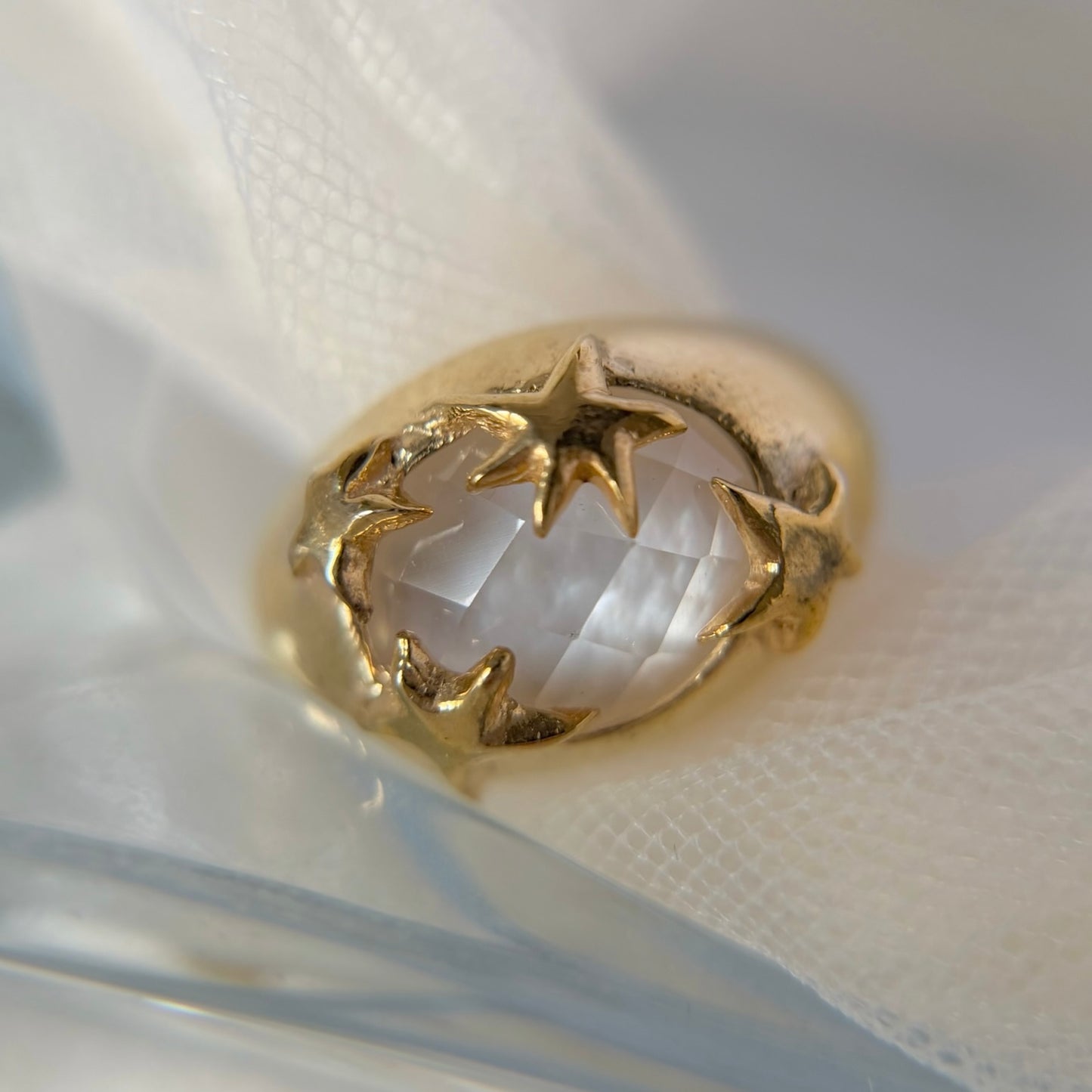 [ mother of pearl doublet ] twinkle ring gold