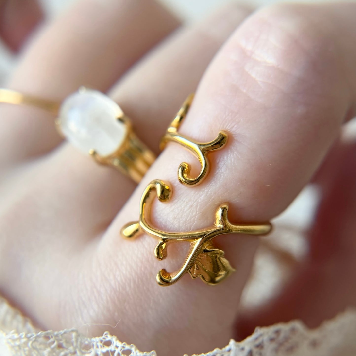 [ gold ] ivy ring [ free size ]