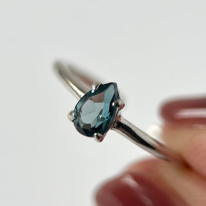 [ london blue topaz ] dorp faceted cut ring  silver [ free size ]