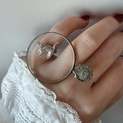 [ silver ] cat pinky [ free size ]