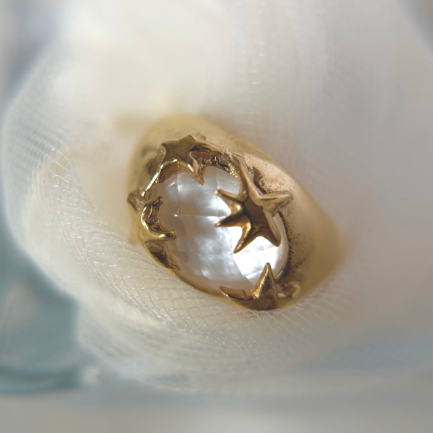 [ mother of pearl doublet ] twinkle ring gold