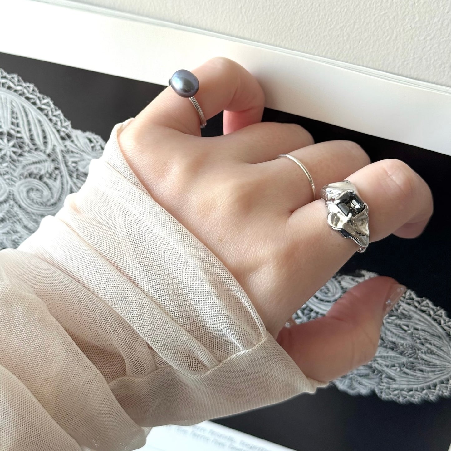 [ blue gray ] churros silver