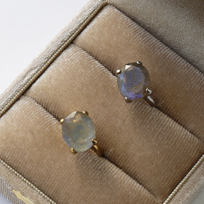[ labradorite ] GEM ear cuff silver