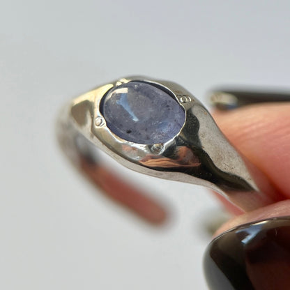 [ tanzanite ] pebble silver