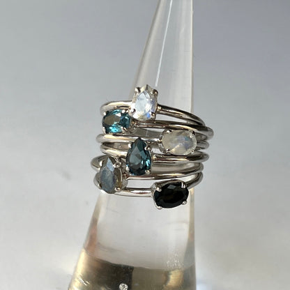 【 recommended set 】oval & drop silver
