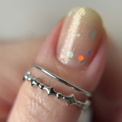 [ silver ] stella wreath ring [ free size ]