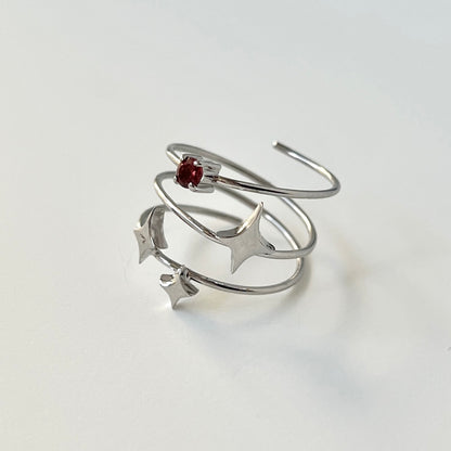 [ garnet ] procyon silver [ free size ]