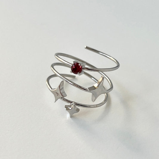 [ garnet ] procyon silver [ free size ]