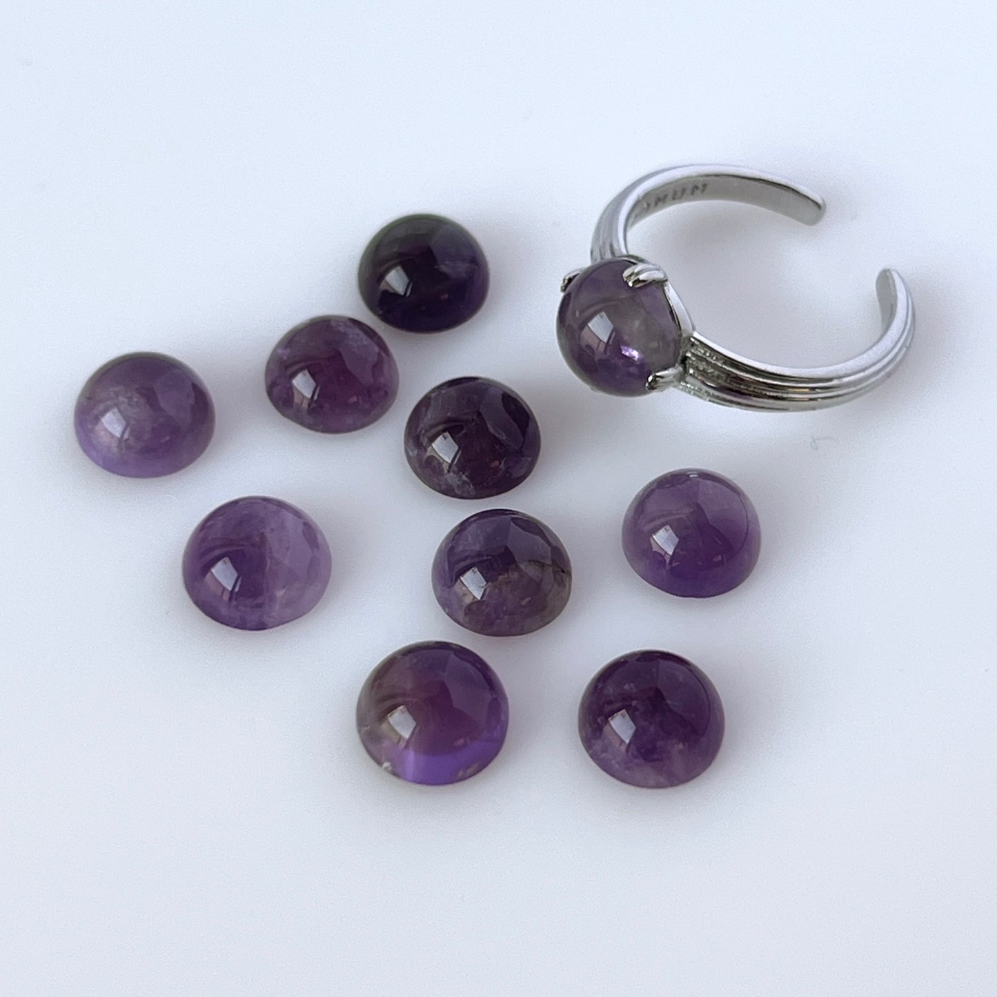[ vine amethyst ] croissant silver