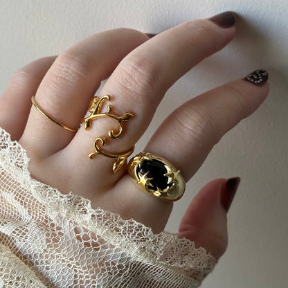 [ gold ] ivy ring [ free size ]