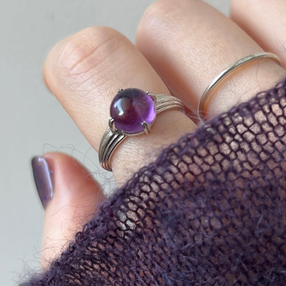 [ amethyst ] croissant silver