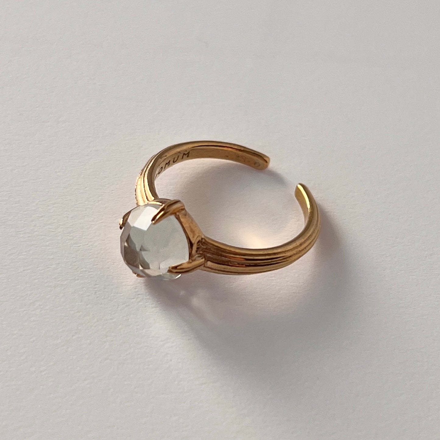 [ green amethyst (multi-faceted) ] croissant gold