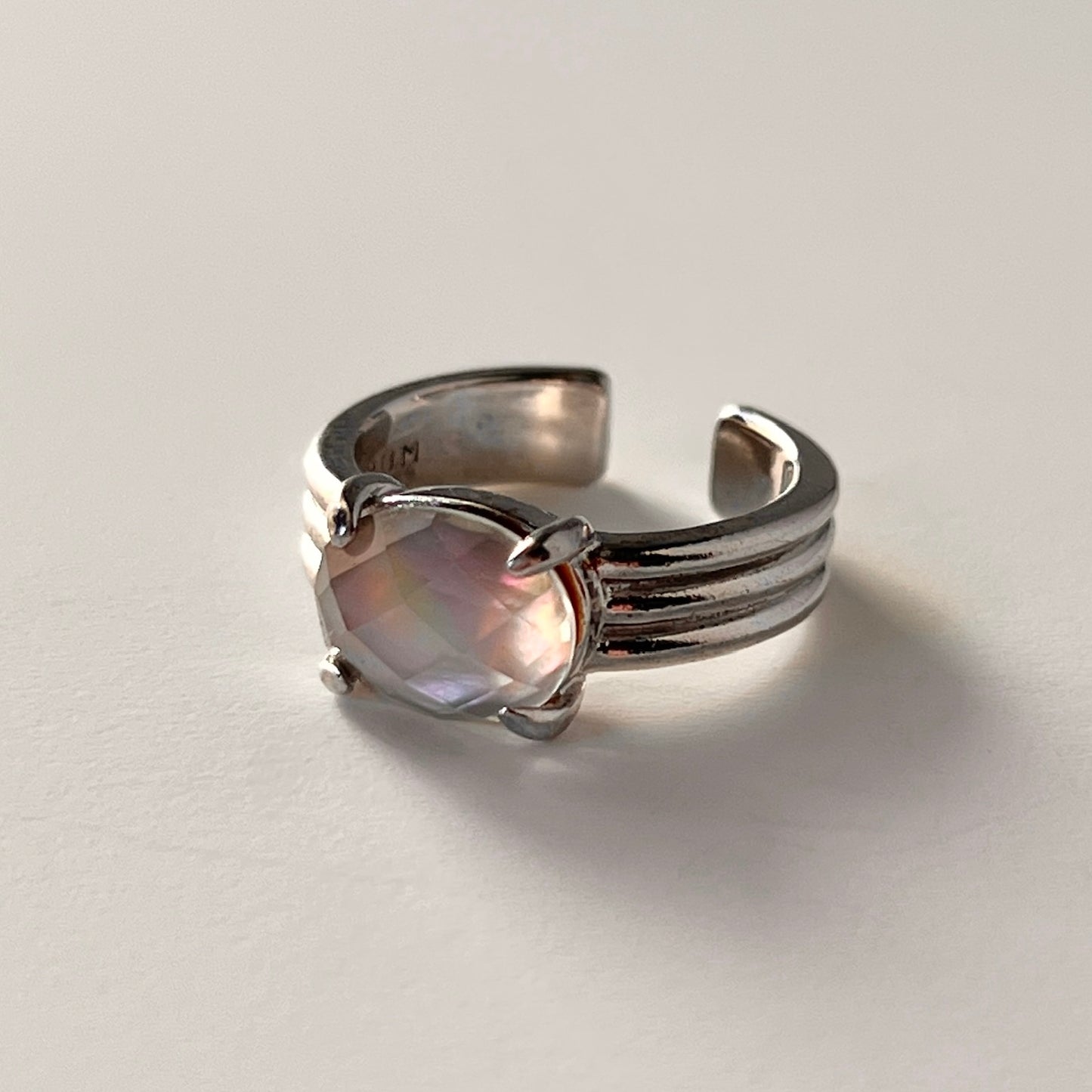 [ black shell (multi-faceted) ] trois silver